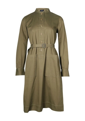 A.P.C. belted button-front dress - Green