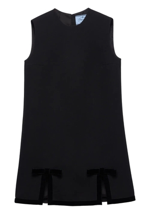 Prada bow-detail mini dress - Black