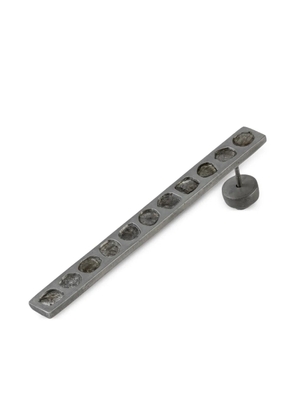 Parts of Four sterling-silver Plate diamond earring - Grey