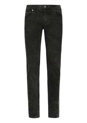 Dolce & Gabbana marble-effect skinny jeans - Black