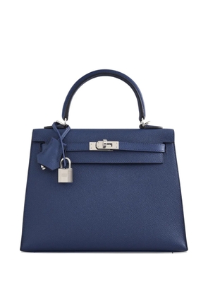 Hermès Pre-Owned 2024 Kelly Sellier 25 Epsom-leather palladium-hardware tote bag - Blue