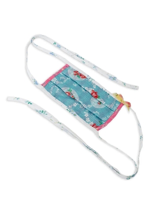 LoveShackFancy floral-print face mask - Blue