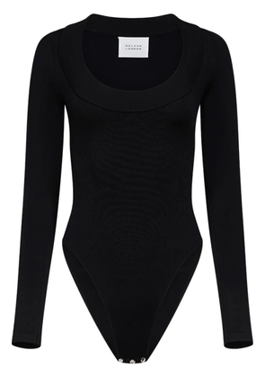 Galvan London Sasha scoop-neck bodysuit - Black