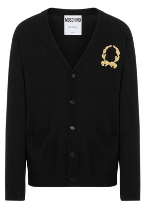 Moschino logo-embroidered cardigan - Black
