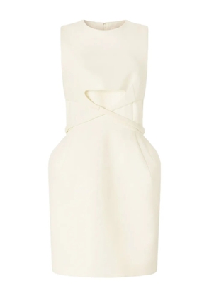 Genny cut-out cross-front mini dress - White
