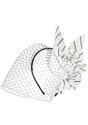 Maison Michel Clementine sequin-embellished veil - Black