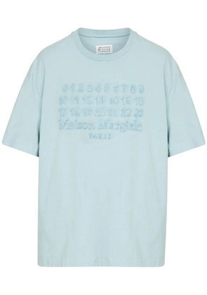 Maison Margiela numbers-motif T-shirt - Blue