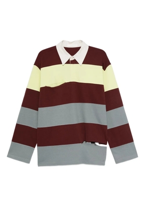 YCH striped polo top - Red