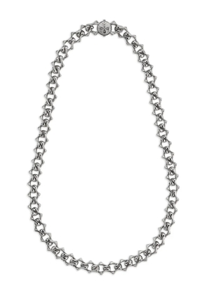 Emanuele Bicocchi Sharp chain logo necklace - Silver