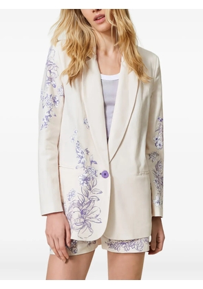 TWINSET floral-print blazer - Neutrals