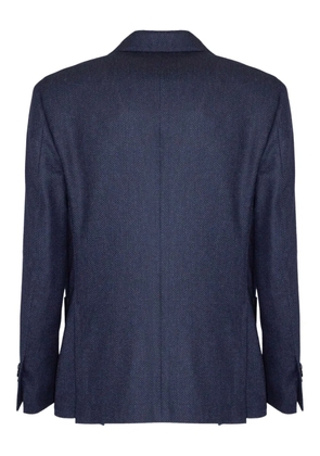 Lardini herringbone two-button blazer - Blue