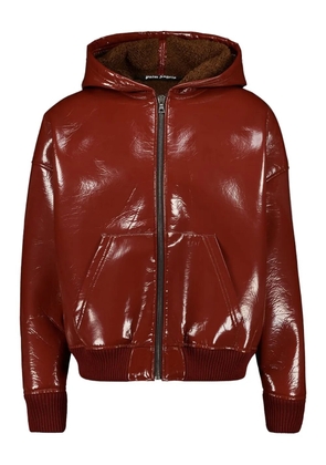Palm Angels zip leather jacket - Red