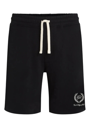 Karl Lagerfeld logo-embroidered track shorts - Black