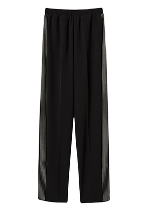 TWINSET embroidered crêpe track pants - Black