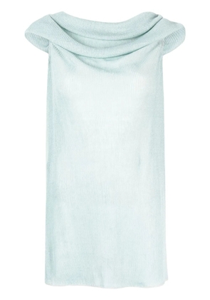 VITELLI draped-design sleeveless top - Blue