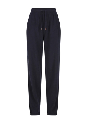 Loro Piana Merano drawstring elasticated-waistband track pants - Blue