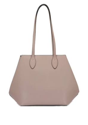 Valextra leather tote bag - Neutrals