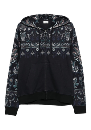 ETRO paisley-print zip-up hoodie - Blue