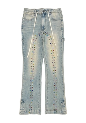 duaa Alignment distressed rhinestone jeans - Blue