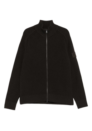 Stone Island high-neck zip-up cardigan - Brown