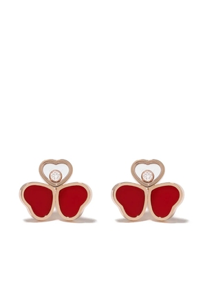 Chopard 18kt rose gold, diamond Happy Hearts earrings - Pink