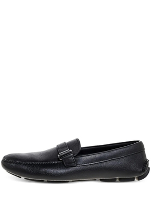 Prada Pre-Owned strap-detailed loafers - Black