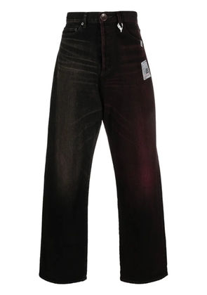 Maison MIHARA YASUHIRO W-Combined straight-leg jeans - Black