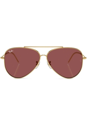 Ray-Ban Aviator Reverse tinted sunglasses - Gold