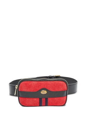 Gucci Pre-Owned suede panelled belt bag - Red