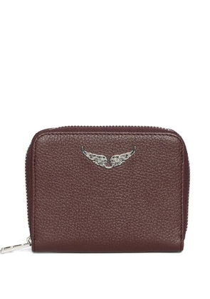 Zadig&Voltaire mini grained leather wallet - Purple