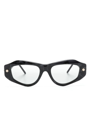 Kuboraum P15 rectangle-frame sunglasses - Black