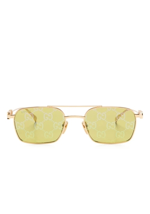 Gucci Eyewear navigator-frame sunglasses - Gold