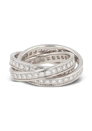 Cartier 2010's diamond white gold trinity ring - Silver
