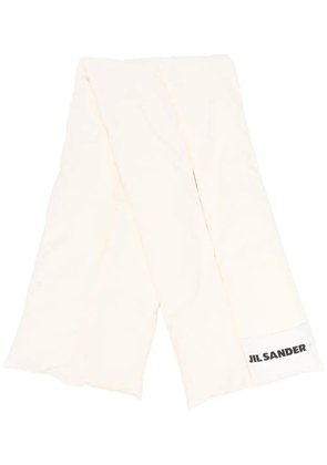 Jil Sander logo-print padded down scarf - Neutrals