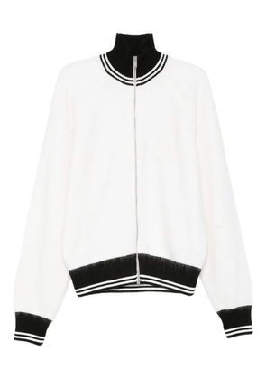 Jil Sander high-neck zip-fastening cardigan - White