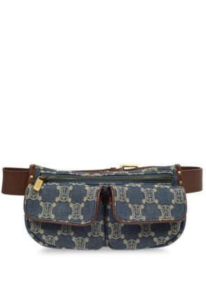 Celine Pre-Owned 1990-2000s Macadam denim belt bag - Blue