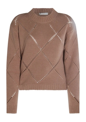Zanone diamond-pattern knit sweater - Brown