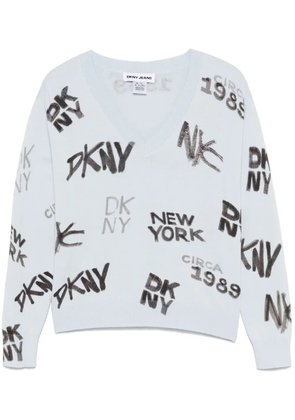 DKNY logo-print top - Blue