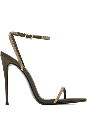 Femme La Niche Diamonds embellished sandals - Green