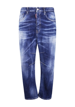DSQUARED2 faded-effect five-pocket jeans - Blue