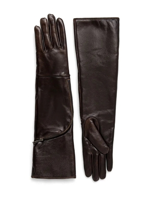 Gestuz leather gloves - Brown