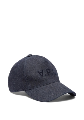 A.P.C. logo-print cap - Blue