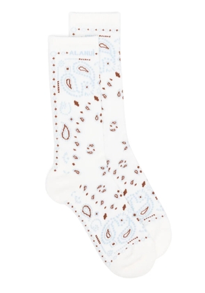 Alanui Bandana socks - White