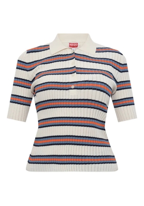 Kenzo ribbed striped polo top - 02 MULTICOLOR