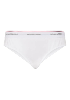 DSQUARED2 logo-waistband briefs - White
