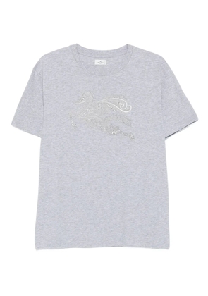 ETRO embellished bird t-shirt - Grey
