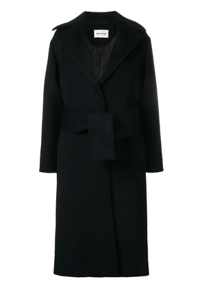 Self-Portrait belted coat - Blue