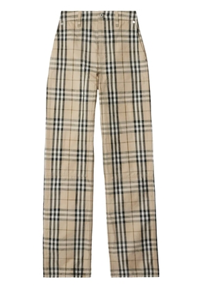 Burberry check pattern jeans - Neutrals