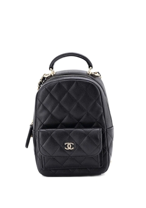 CHANEL Pre-Owned Classic CC Chain Pocket Quilted Caviar Mini backpack - Black