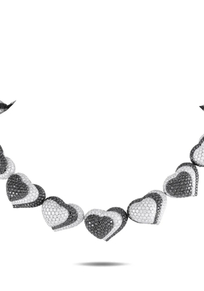 De Grisogono Hearts 18K white gold diamond hearts necklace - Silver